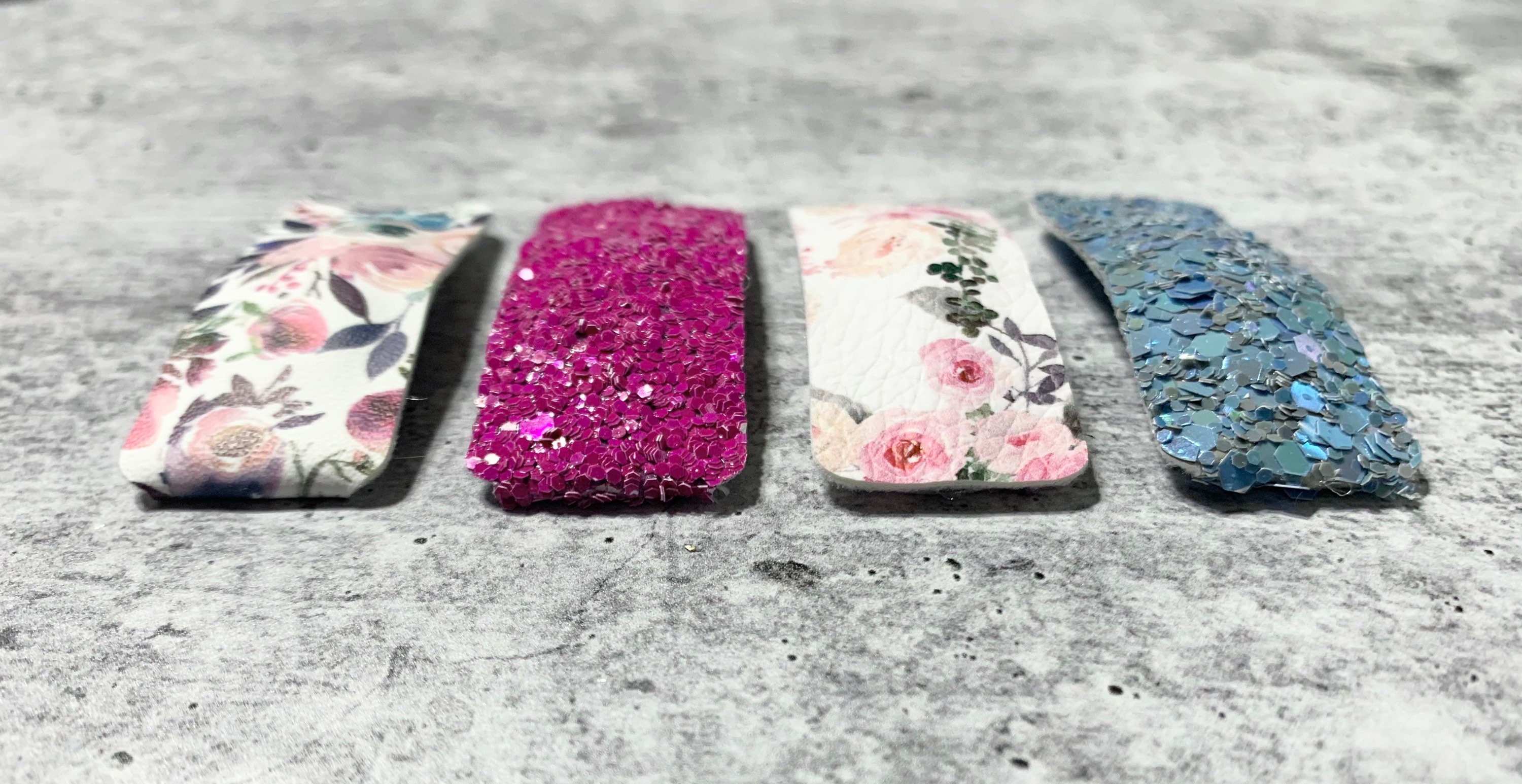 Spring Snap Clips Fuchsia and Blue Glitter Floral Snap Clips Etsy UK