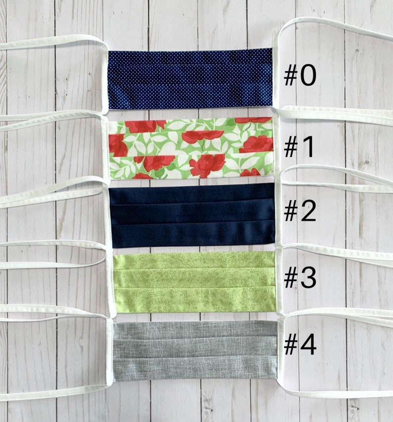 Tie Back Face Masks  Adjustable Face Covering  Washable Face image 1