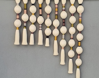 Large Boho Macrame Wall Hanging: Multicolor Tassels, Fiber Art