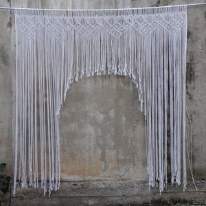 Macrame Doorway curtain, Room separator, Entryway hanging image 2