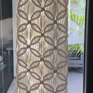 Macrame Window Hanging: Boho Bathroom Curtain, Nursery Decor