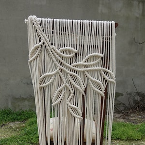 Boho Wedding Decoration, Macrame Chair Back, Bridal Decor, Chair Hanger