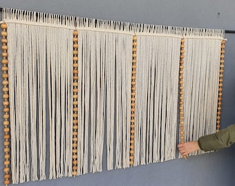 Cabecero de macramé colgante: arte de pared bohemio