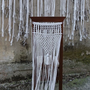 Handmade Macrame Wedding Chair Hanger: Boho Bridal Decor