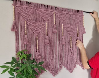 macrame headboard, wall art decoration, large wall hanging, Bohemian Home Decor tapestry