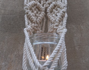 Macrame Plant Hanger: Boho Hanging Planter, 100% Cotton Rope