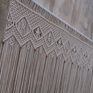 King Size Macrame Curtain: Boho Wedding Backdrop, Home Decor Tapestry