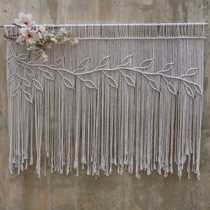 macrame wall hanging, headbord, boho curtain, shabby chic wall decor