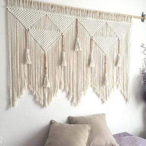 macrame headboard wall art decoration large hanging - Bohemian Home Decor tapestry