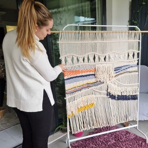 macrame wall hanging, boho wall art, Large woven tapestry, living room home decor