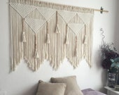 macrame headboard, wall art decoration, large wall hanging, Bohemian Home Decor tapestry,