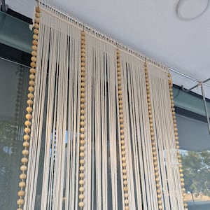 Beaded curtain, door beads, macrame door curtain, doorway hanging, bead curtains