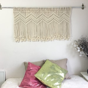 short valance macrame window curtain, custom valances
