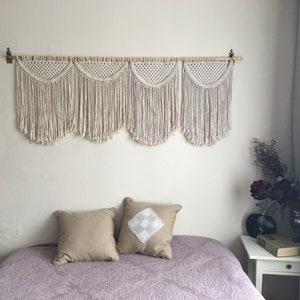 Macrame wall hanging headboard, Home Decor tapestry, Bohemian home wall art, bedroom decor