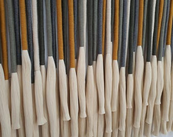 Decoración de pared en tonos verdes - Fibra decorativa, altura 76 cm (30 pulgadas)