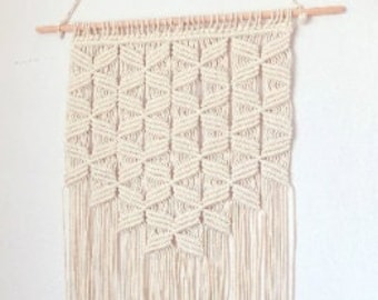 Macrame colgante de pared, decoración de pared boho, idea de regalo de decoración del hogar