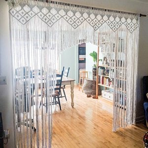 Macrame Doorway curtain, Room separator, Entryway hanging