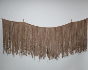 Textile Wall Hanging: Boho Fiber Art Decor (35 inch)