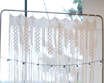 macrame curtain, large wall hanging