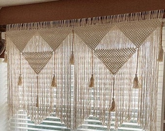large macrame wall hanging, art boho home decor, bedroom tapestry