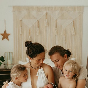 Macramé décoration murale bohème grande tenture murale image 6