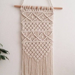 Small Macrame Wall Hanging, nursery decor, over crib art image 4