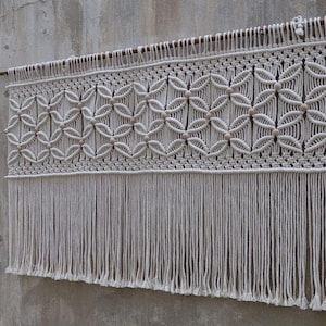 Macrame wall hanging, boho headboard, bedroom tapestry