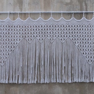 macrame curtain, extra large wall hanging, macrame headboard, boho home decor