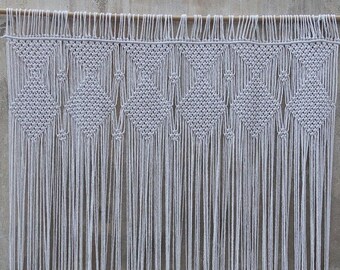 Large Geometric Macrame Wall Hanging: Boho Home Decor
