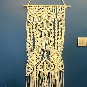 Macrame Wall Hanging: Boho Wall Art Decor (10x40 inch)