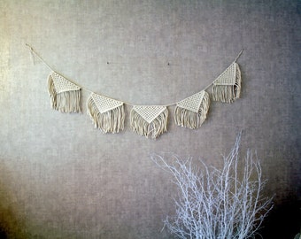 Wall bunting, macrame garland, party decor, home decoration