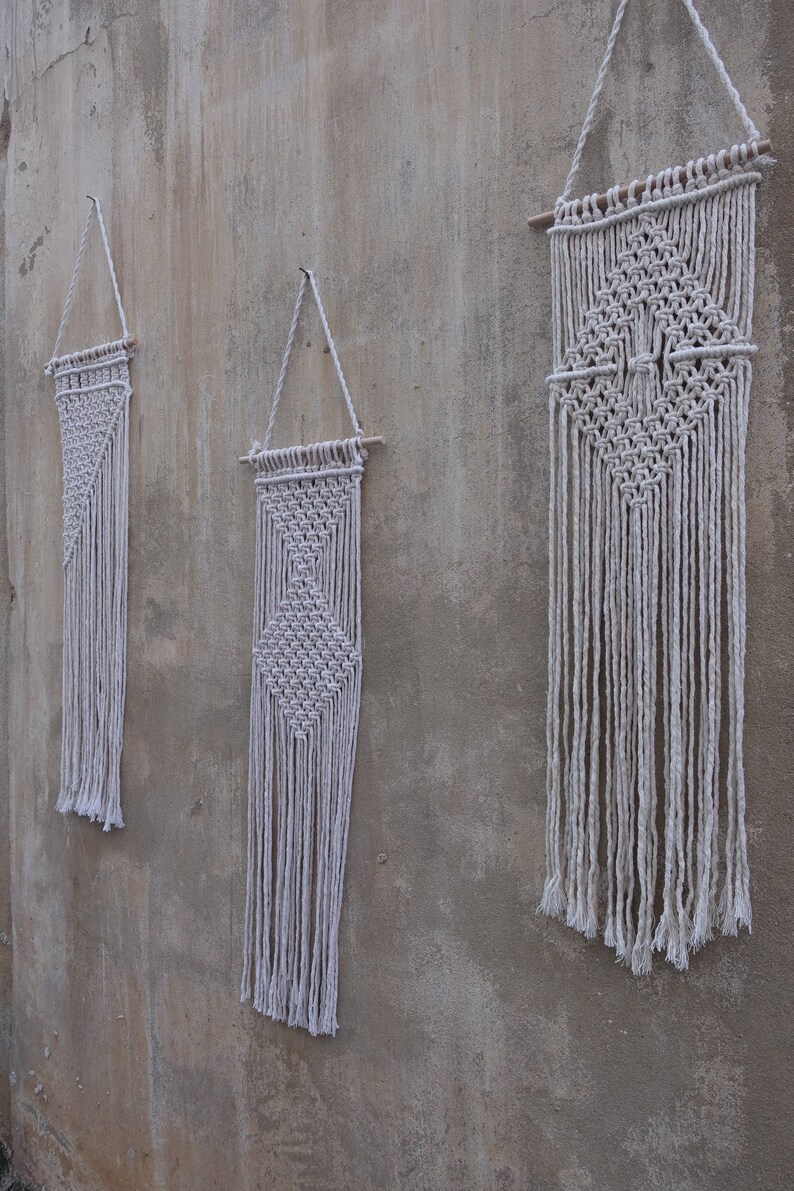 Macrame Woven Wall Hanging Set of 3 Gift Set Etsy
