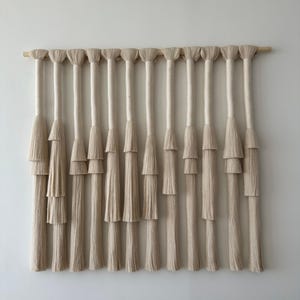Fibre Wall Art, Boho Wandbehang, neutrales Wohndekor Bild 19