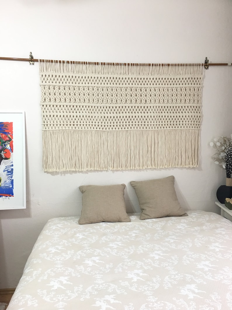 Macrame wall hanging boho bedroom headboard Etsy