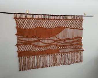 Tapiz de pared tejido en macramé, decoración para la cama - Decoración del hogar bohemia