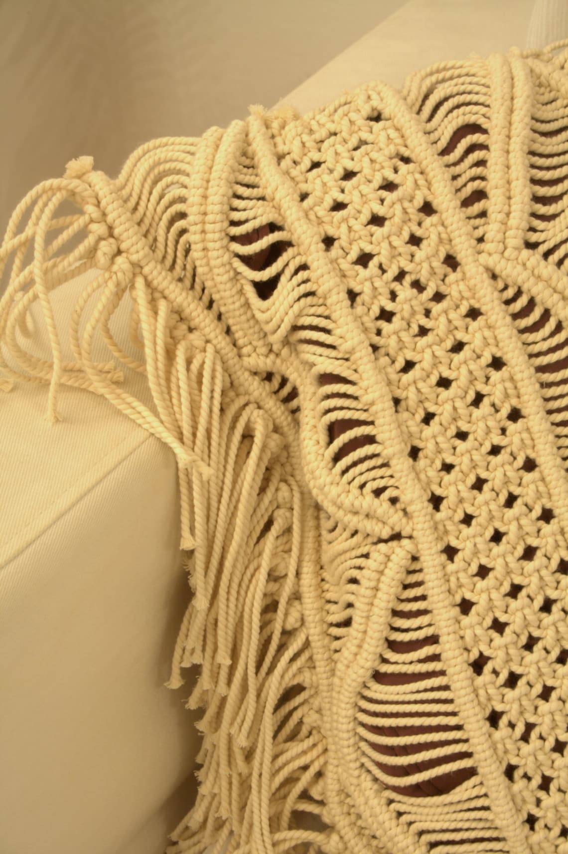 Macrame Pillow Cover Pillow Case Square Macrame Pillow Boho Etsy UK