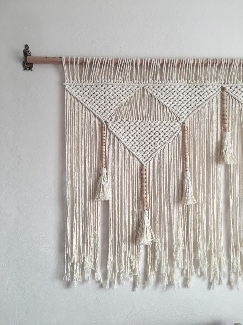 macrame wall hanging large, headboard wall art image 10