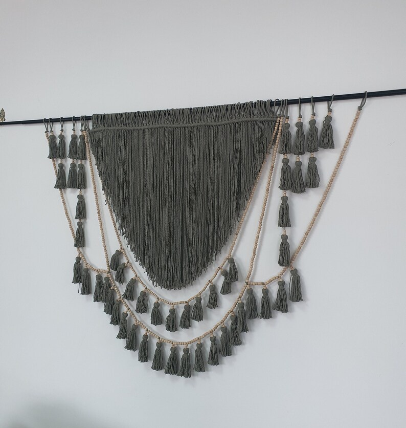 Sage Green Wall Hanging Macrame Headboard Boho Home Decor Etsy