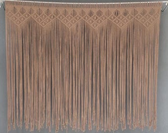 Macrame curtain, extra large wall hanging, boho home decor window treatment