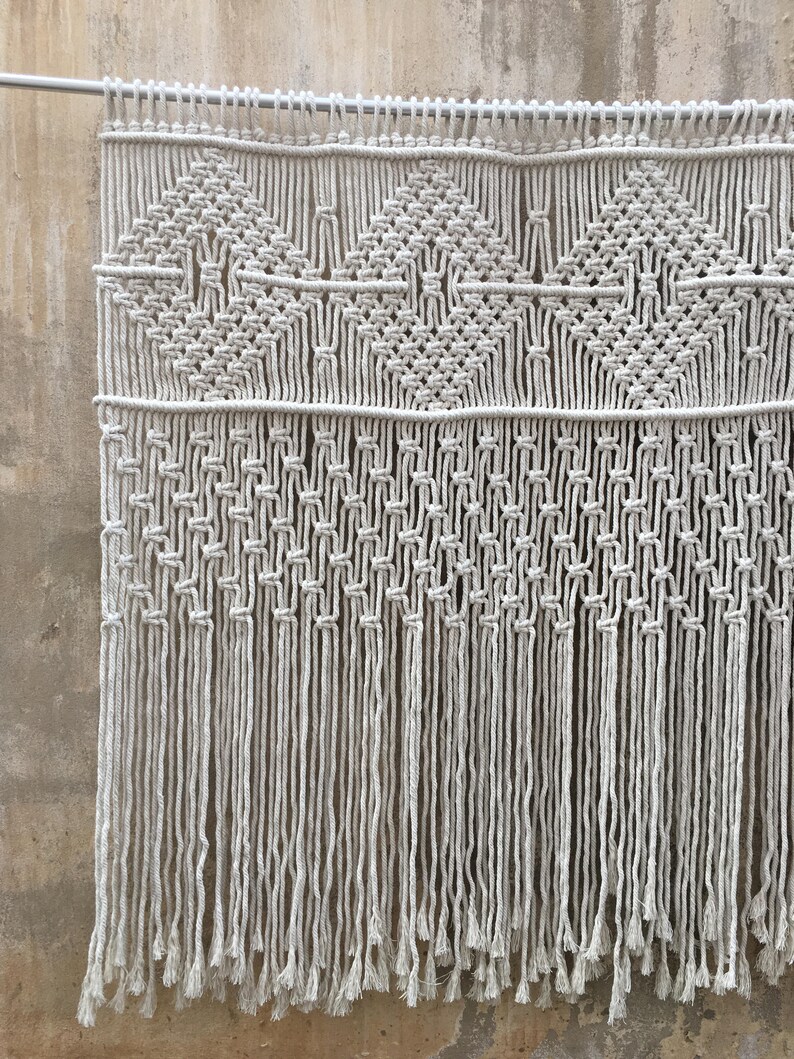 King Size Headboard Large Macrame Wall Hanging Natural Color Etsy UK