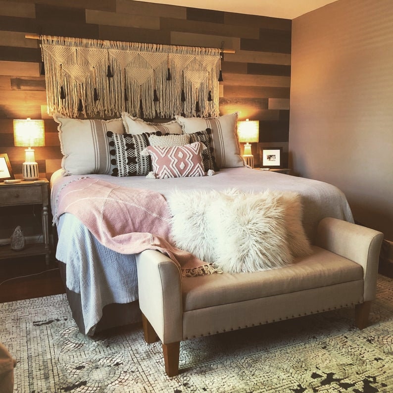 King Macrame Headboard large wall hanging Bohemian Home Etsy