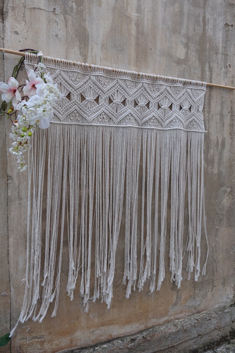 Large macrame wall hanging macrame curtain wedding backdrop Etsy