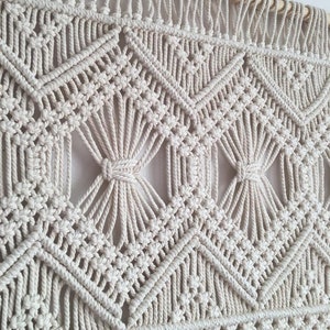 Large macrame wall hanging, Queen headboard