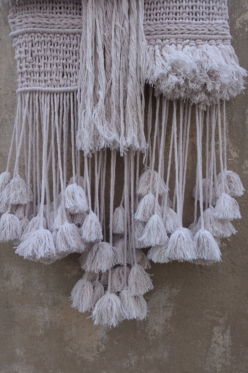 Large Woven Macrame Wall Hanging Tassel Tapestry Textile Etsy Australia