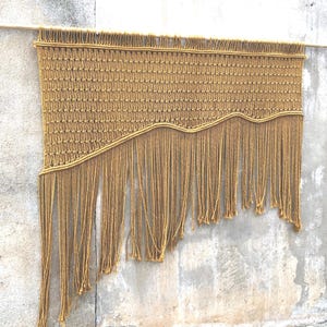 Boho Macrame Wall Hanging: Bedroom Tapestry Art (57x47 inch)
