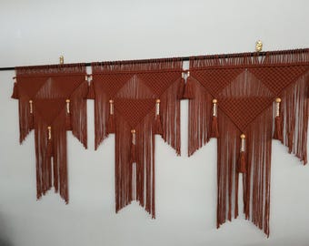 Cabecero de macramé, tapiz de pared estilo boho, tapices tejidos para colgar en la pared.