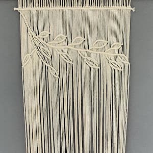 Leaf macrame curtain door hanging window decor, boho curtains