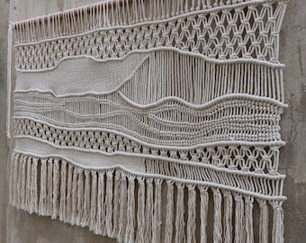 macrame wall hanging natural - woven bedroom tapestry