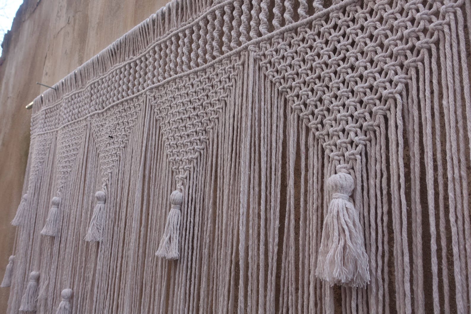 Large Macrame Wall Hanging Headboard Bohemian Home Decor Etsy