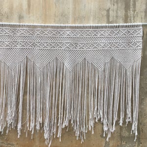 Macrame headboard, window valance, boho wall hanging tapestry